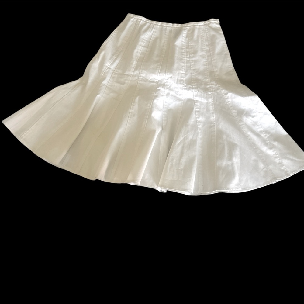 White A-line skirt